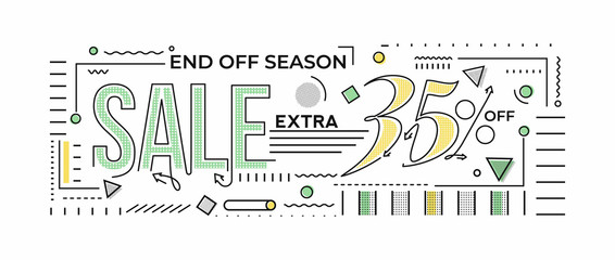 Wall Mural - flash sale discount banner template promotion big sale special offer. end of season special offer ba