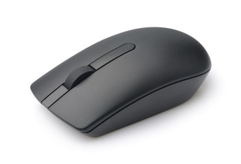 Black wireless computer mouse