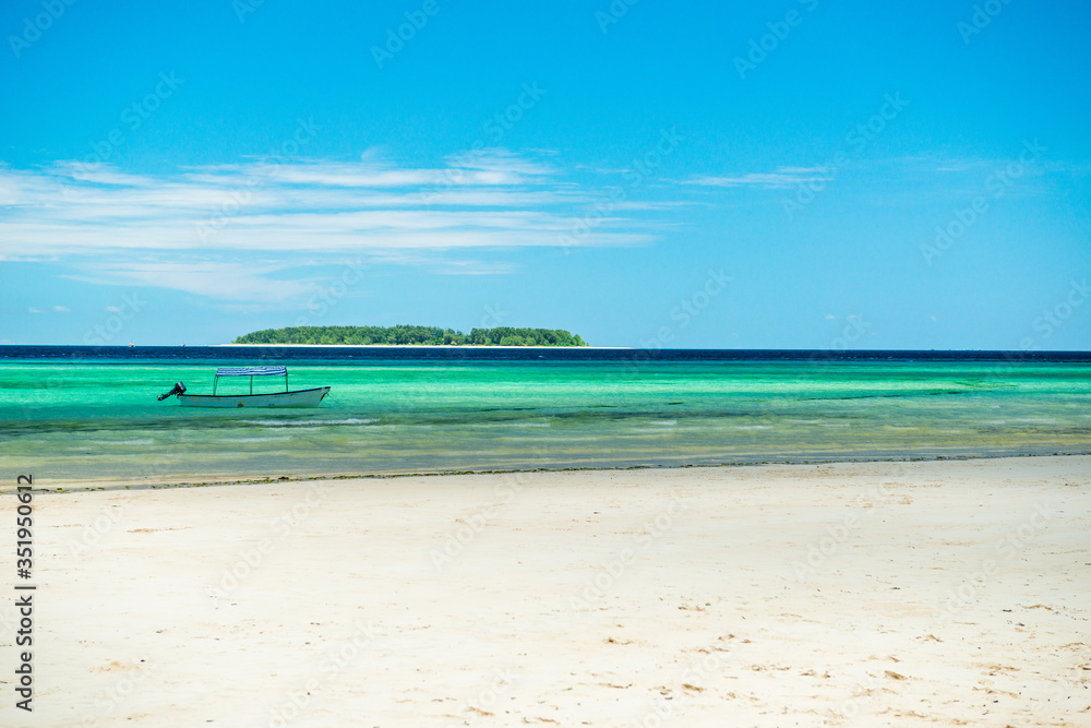 paradise beach tanzania - obrazy, fototapety, plakaty 