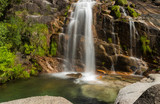 Fototapeta Morze - Beautiful waterfall in springtime in Peneda-Geres National Park, Portugal