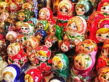 Full Frame Shot Of Russian Nesting Dolls