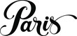 Paris - custom calligraphy text