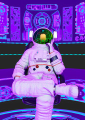 astronaut in virtual reality scene