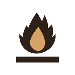 Poster - Isolated flame flat style icon vector design