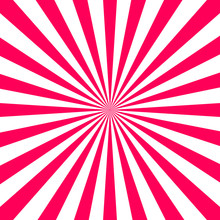 Pink Radial Background, Poster Design Template, Vector Illustration