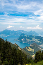 View From Mount Pilatus View Of Luzern Lake