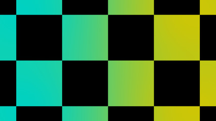 Poster - Amazing  cyan and yellow chessboard,Checker board abstract background