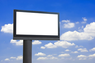 Wall Mural - blank led billboard white screen design for display advertising banner outdoor. large mockup ad bann