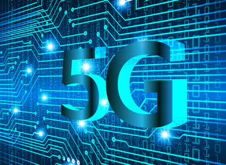 5G cyber circuit future technology concept background