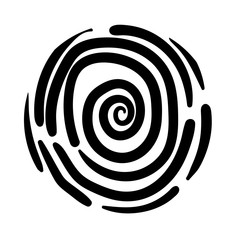 Sticker - spiral organic pattern line style