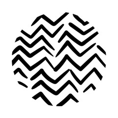 Sticker - zig zag organic pattern line style