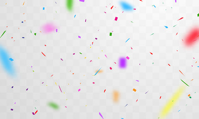 Colorful confetti background that can be separated from a transparent background For celebration