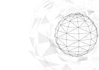 Wall Mural - vector polygon background abstract technology communication data science