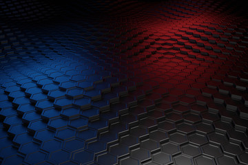 Wall Mural - abstract background of hexagon. 3d rendering.