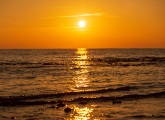 Wall Mural - The orange blossom coast during a beautiful sunrise