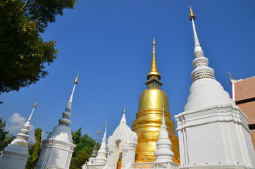 Wall Mural - Chedis of Wat Suan Dok in Chiang Mai