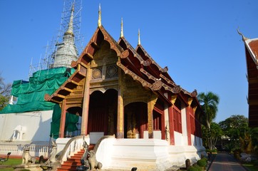 Wall Mural - Beautiful viharn at Wat Phra Singh in Chiang Mai