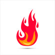 © Maryna - Vector flame icon. Simple illustration of fire in flat style