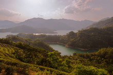 Thousand Island Lake And Tea Plantation, Pinglin District In Taiwan, New Taipei