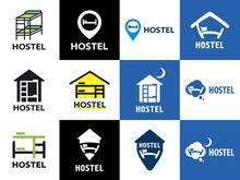 Vector Logo Of The Hostel And Hotel