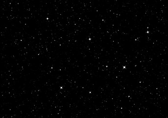 Wall Mural - black starry sky. dark night sky. infinity space with shiny stars. mystery dark universe. vector bac