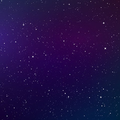 Wall Mural - dark night sky. starry sky color background. infinity space with shiny stars. vector illustration