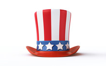 Uncle Sam's Hat Isolated On White Background