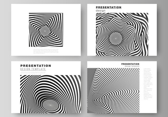 Wall Mural - the minimalistic abstract vector layout of the presentation slides design business templates. abstra