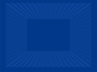 abstract blue background frame with the pattern of thin wavy lines