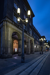 Wall Mural - Krakow. Historical Communist architecture of Nowa Huta by night