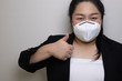 © KUMMAI - Girl mask protect for everyday anywhere business her from corona virus,her happy for life.