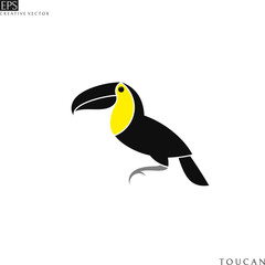 Poster - Toucan. Tropical bird vector. Isolated toucan on white background