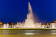 Night view of the fountain in front of the government of Azerbaijan. Freedom Square. Baku
