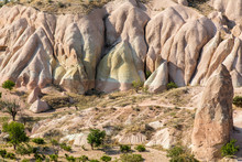 Volcanic Formations In Red Valley, Cappadocia, Nevsehir, Turkey.