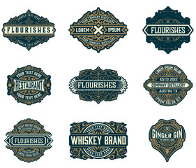 Poster - Set of Logos, Labels and banners. Vector Layered