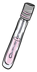 Sticker - Lip gloss , illustration, vector on white background