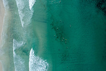 Zenith Aerial Photo Of Blue-green Sea