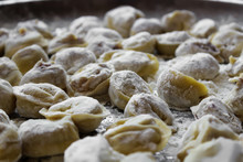 Meat dumplings dazzled and rolled in flour