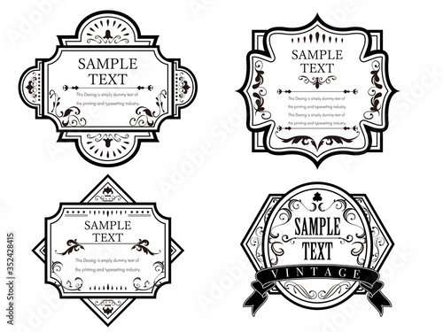 高級感ゴールドビンテージフレーム飾り罫アンティークセット Vector De Stock Adobe Stock 高級感ゴールドビンテージフレーム飾り罫アンティークセット Vector De Stock Adobe Stock