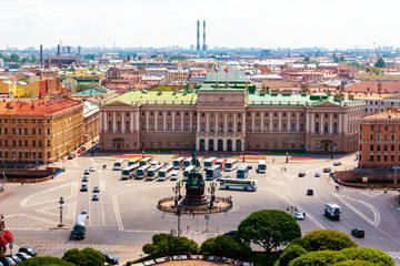 Wall Mural - Aerial view of Saint Petersburg, Russia during a sunny day in summer