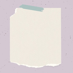 Canvas Print - Ripped paper note template vector