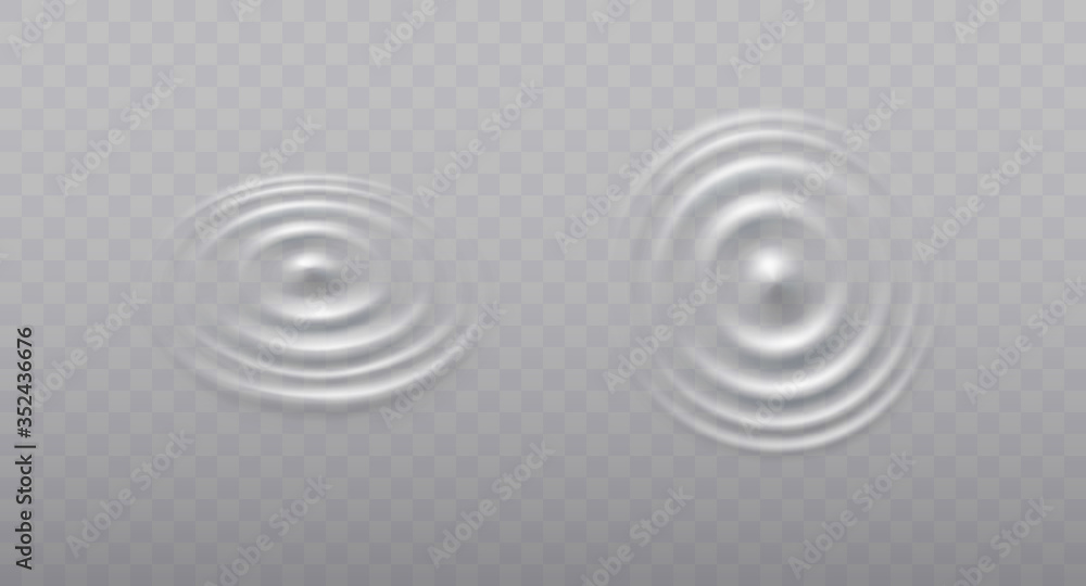 Vector de Stock Ripple, splash water waves surface from drop isolated ...