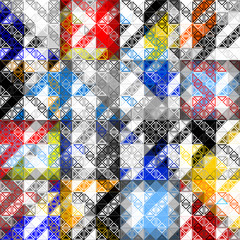 Leinwandbilder - Geometric abstract pattern in low poly style.