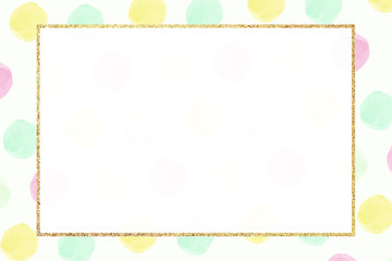 Wall Mural - blank colorful golden frame seamless pattern vector