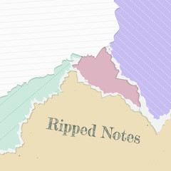 Sticker - Colorful ripped note collection vector