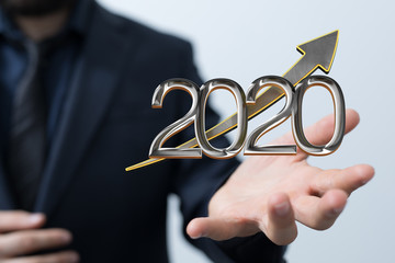 the 2020 business year up goals and  success illustration