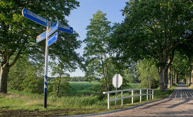 Wall Mural - Bridge and crossroads Westvierdeparten. Maatschappij van Weldadigheid Frederiksoord Drenthe Netherlands. Lane structure. 