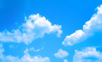 blue sky with beautiful natural white clouds	
