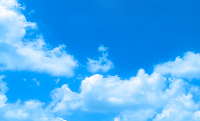 Wall Mural - blue sky with beautiful natural white clouds