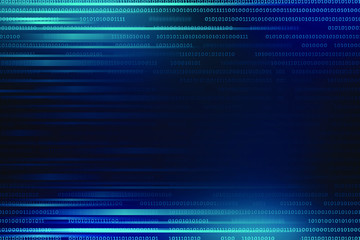 Stream of binary code design vector
